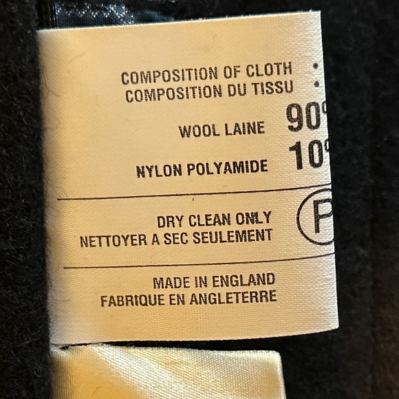 BURBERRY’S | Hooded Navy Blue Button Up Wool Maxi Over Coat Jacket Trench - Picture 13 of 16